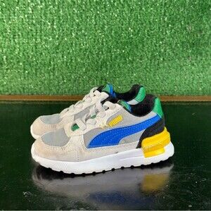 Puma Graviton Tech Sail Grey Green Blue 381989-33 Toddler Size 6C